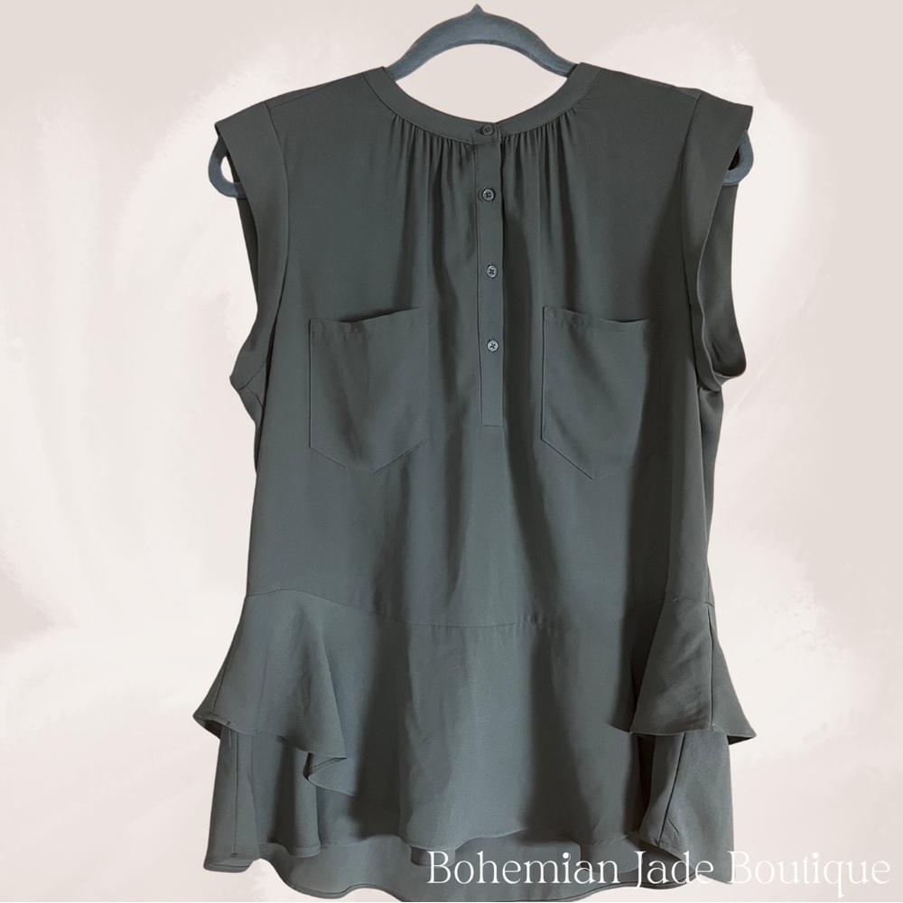 Mossimo Ruffle Cap Sleeved Workwear Blouse
